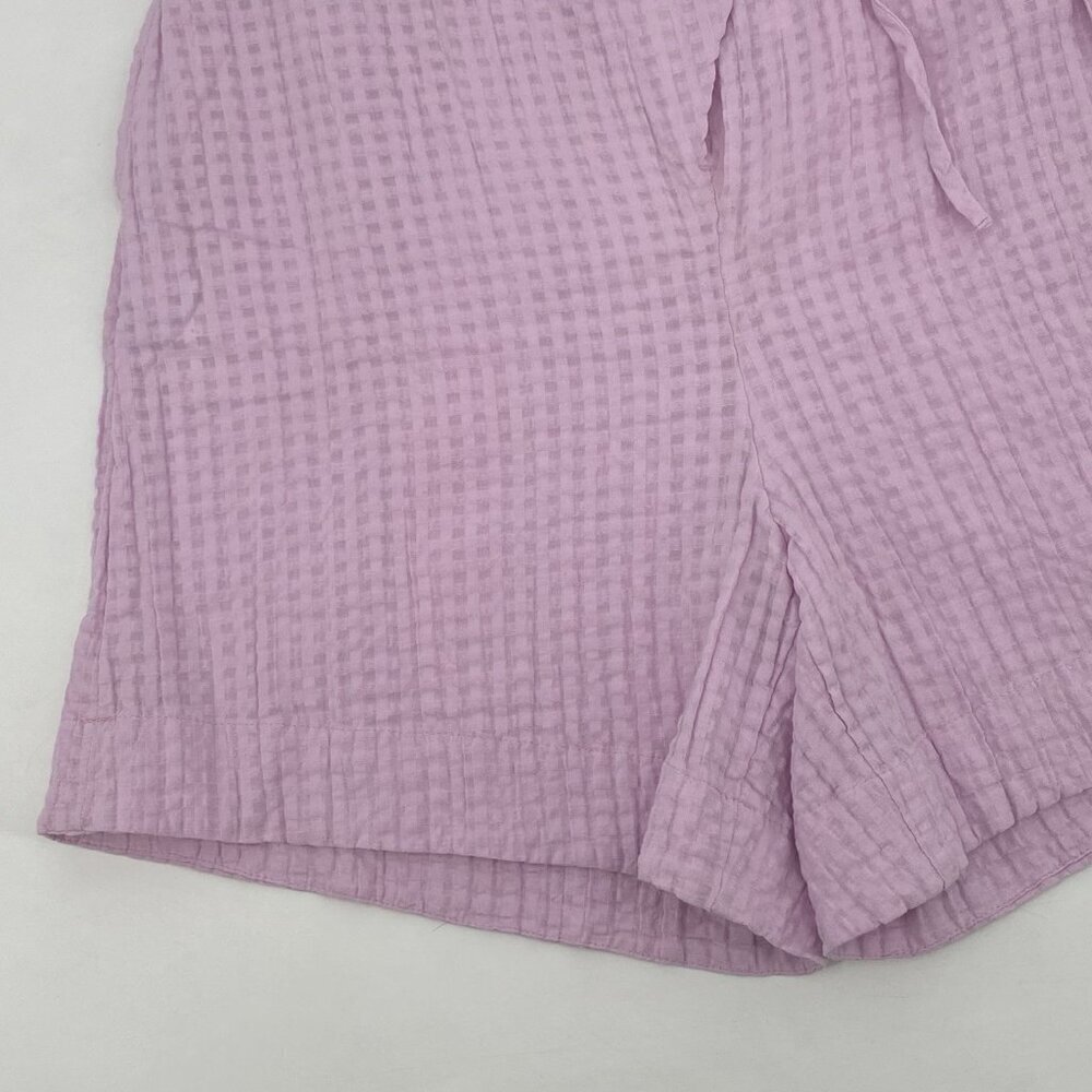 Free-est Size M Check Wrap Around Shorts Pink/Rose Free People High Rise - Picture 11 of 16